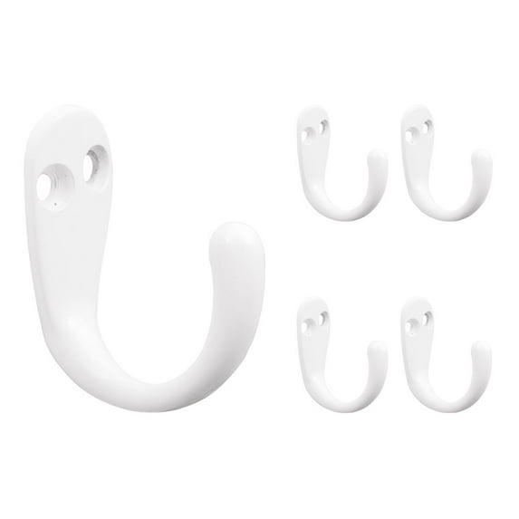 Franklin Brass Single Prong Robe Hook in White, 5 pack