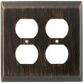 thumbnail image 1 of Franklin Brass Stately Double Duplex Wall Plate in Venetian Bronze, 1 of 1