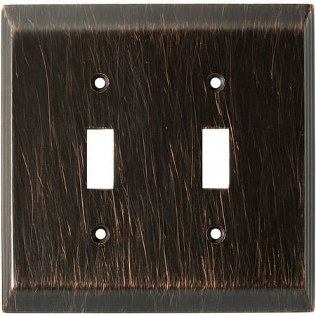Franklin Brass Stately Double Switch Wall Plate in Venetian Bronze