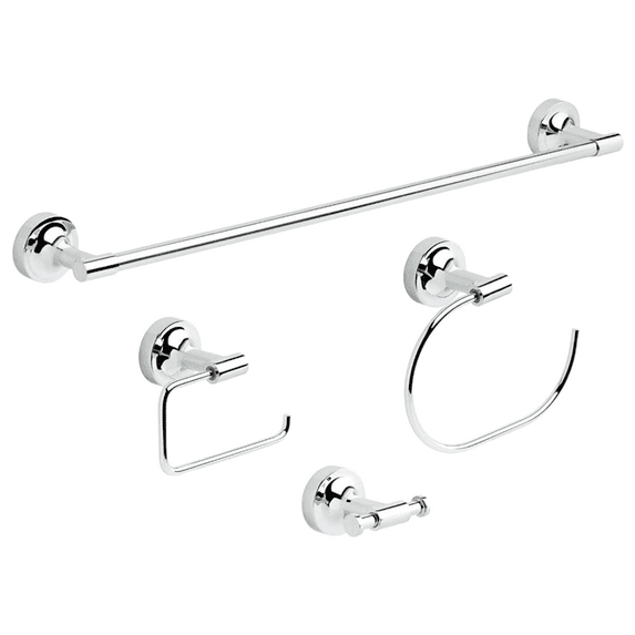 Franklin Brass Voisin 4 Piece Polished Chrome Bathroom Accessory Set VOI64-PC