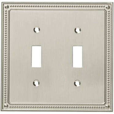 Franklin Brass W35061-C Classic Beaded Double Toggle Switch Wall Plate - Nickel