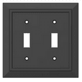 thumbnail image 1 of Franklin Brass W35244-C-Am Classic Architecture Double Switch Wall Plate - Matte Black, 1 of 7