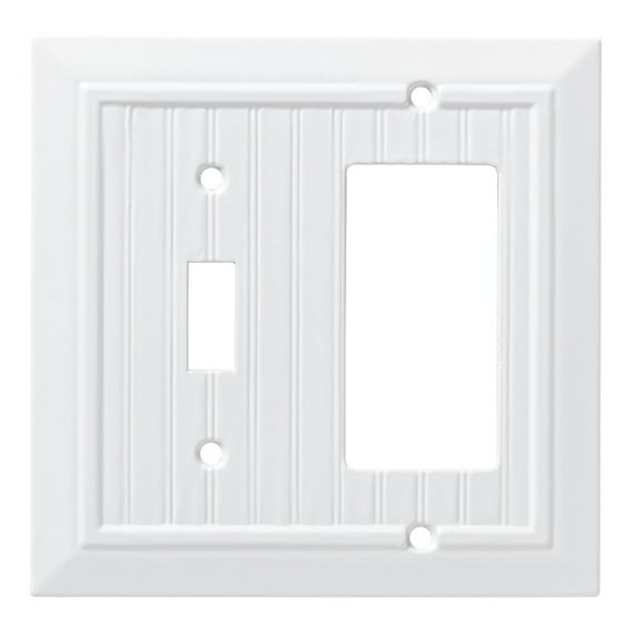 Franklin Brass W35270-PW-C Classic Beadboard Wall Plate, Single, Switch/Decorator