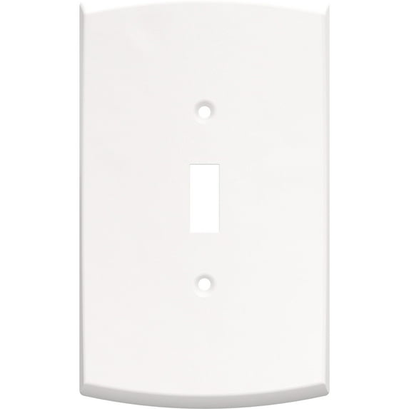Franklin Brass Soft Arch (3-Pack) Decorative Light Switch Cover Wall Plates Pure White 1-Gang Oversized Wall Plate Switch/Toggle Plate Guards Electrical Outlet Covers W35891K-PW-CP
