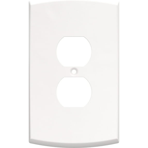 Franklin Brass Soft Arch (3-Pack) Outlet Covers Pure White 1-Gang Oversized Wall Plate Single Duplex Switch Plates Electrical Outlet Covers W35892K-PW-CP