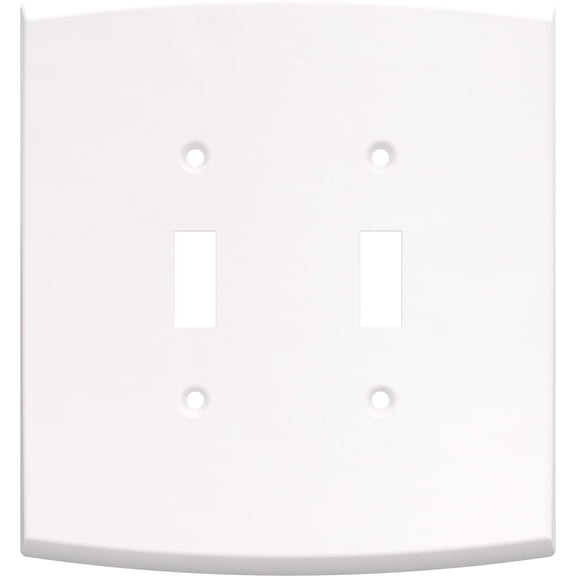 Franklin Brass Soft Arch (3-Pack) Decorative Light Switch Cover Pure White 2-Gang Wall Plate Double Switch/Toggle Plate Covers Electrical Outlet Covers W35894K-PW-CP