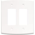 thumbnail image 1 of Franklin Brass Soft Arch (3-Pack) Decorative Light Switch Cover Pure White 2-Gang Oversized Decorator/Rocker Wall Plate Double Switch Plate Cover Electrical Outlet Covers W35898K-PW-CP, 1 of 8