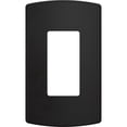 thumbnail image 1 of Franklin Brass Stepped Geometric (3-Pack) Matte Black 1-Gang Screwless Decorator/Rocker Wall Plate, Single Switch Cover, Concealed Mount Outlet Cover W46474K-FB-CP, 1 of 8
