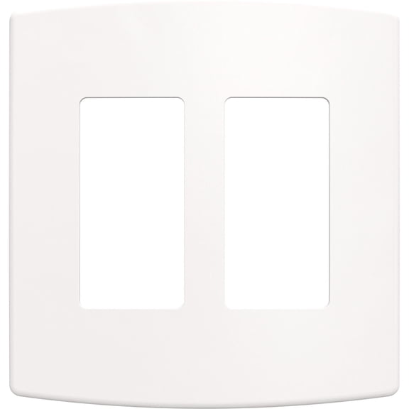 Franklin Brass Soft Modern (3-Pack) Decorative Light Switch Cover Pure White 2-Gang Concealed Mount Screwless Decorator/Rocker Wall Plate Double Switch Plate Cover Outlet Covers W42472K-PW-CP