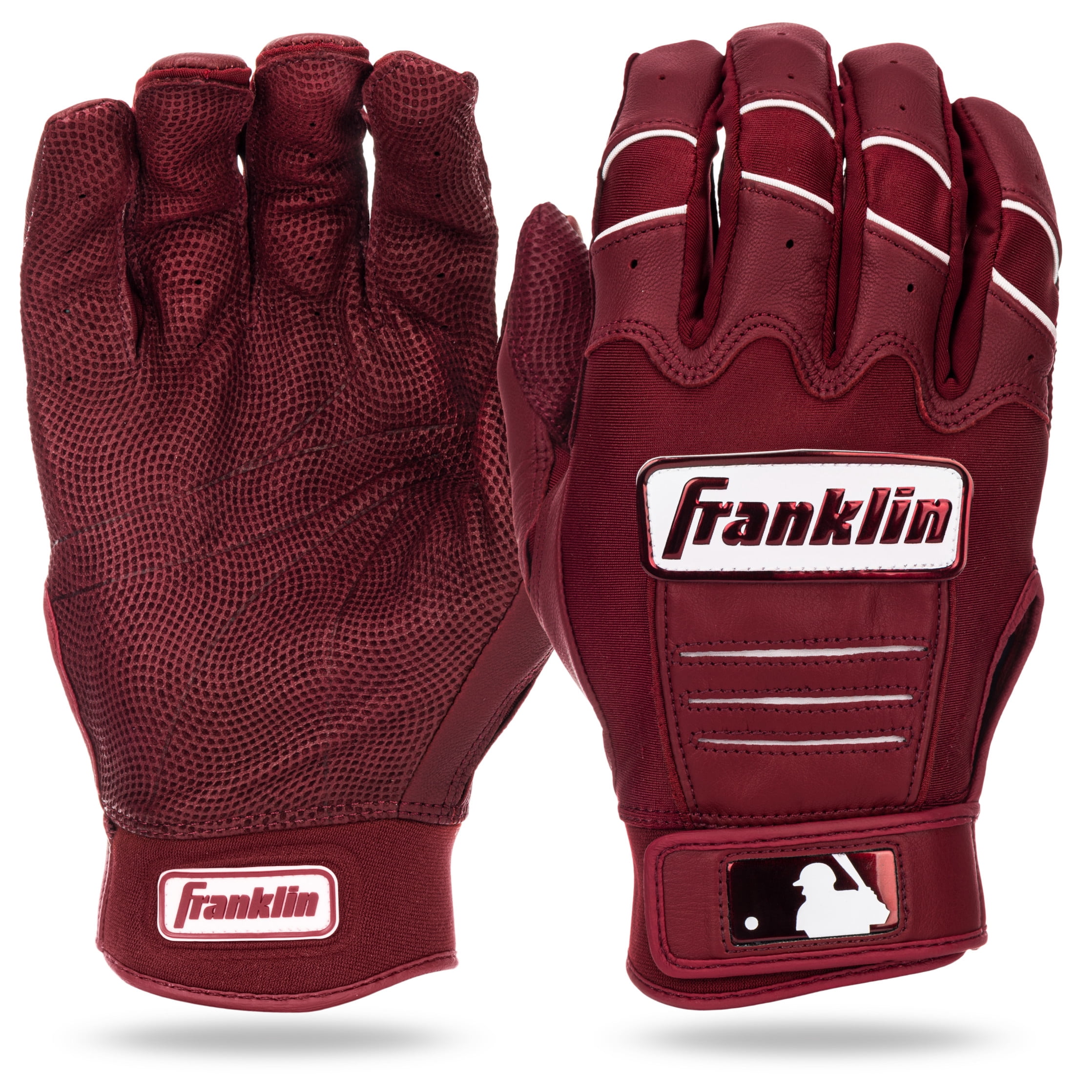 Franklin Sports MLB CFX Pro Batting Gloves, Burgundy, Adult Large