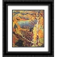 thumbnail image 1 of Franklin Carmichael 2x Matted 20x22 Black Ornate Framed Art Print 'October Gold', 1 of 2