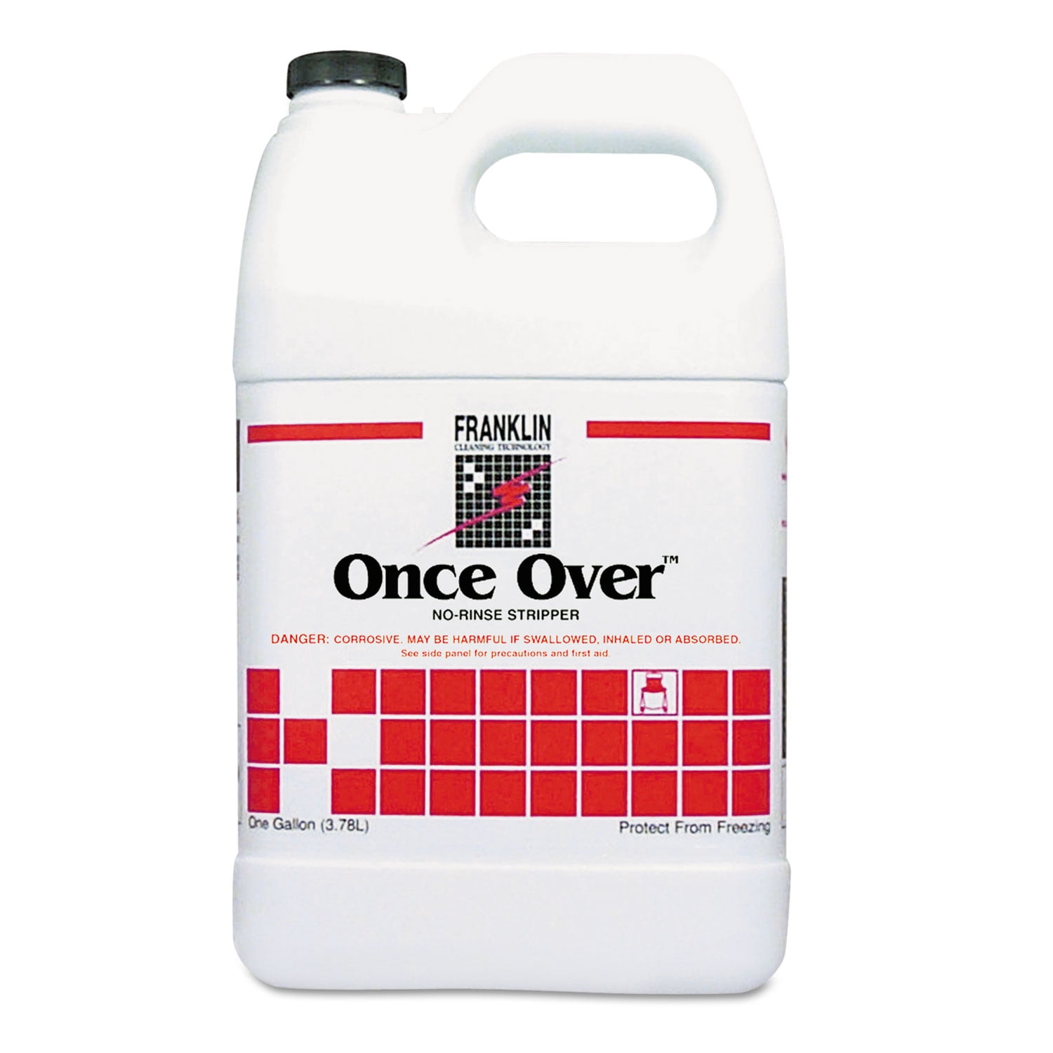 Once Over Floor Stripper, Mint Scent, Liquid, 1 Gal. Bottle, 4/carton ...