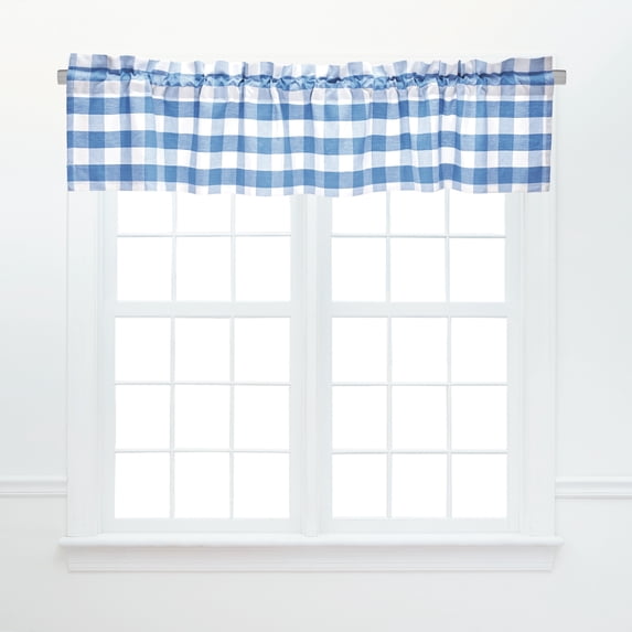 Franklin Cornflower 100% Cotton Set of 2 Window Valances 15.5" x 72"