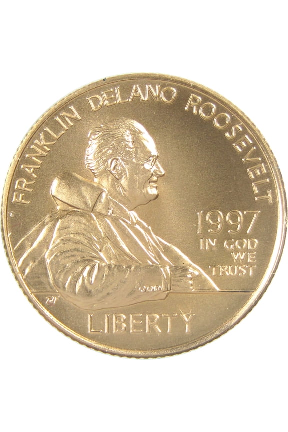 Franklin D. Roosevelt Commemorative 1997 W BU Uncirculated Gold $5
