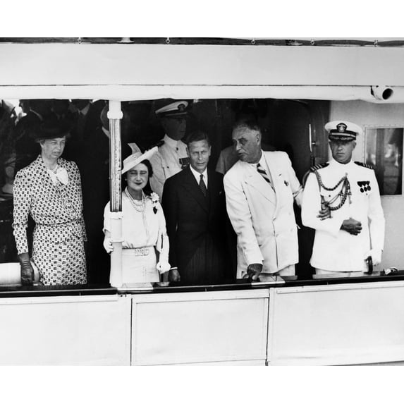 Franklin D. Roosevelt N(1882-1945). 32Nd President Of The United States. Roosevelt Aboard The Uss 'Potomac' En Route To