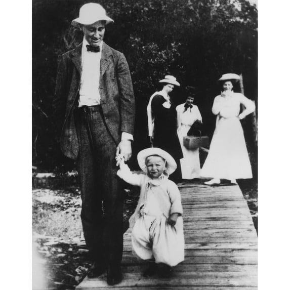 Franklin D. Roosevelt With His First Child History (24 x 36)