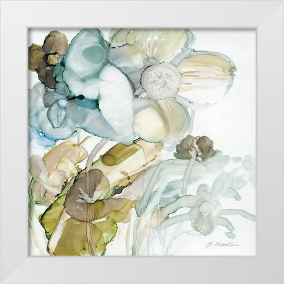 Franklin, Elizabeth 15x15 White Modern Wood Framed Museum Art Print Titled - Seaglass Garden III