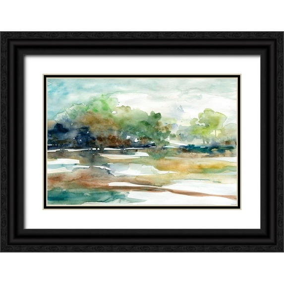 Franklin, Elizabeth 24x17 Black Ornate Wood Framed with Double Matting Museum Art Print Titled - Tree Line 1