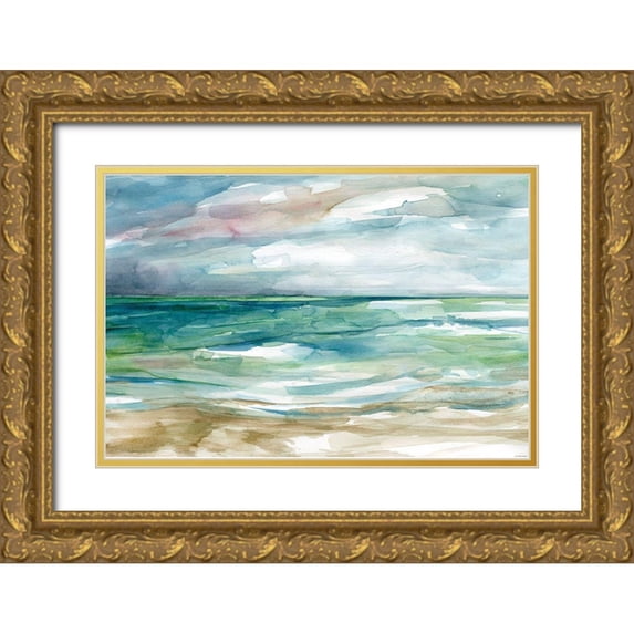 Franklin, Elizabeth 24x17 Gold Ornate Wood Framed with Double Matting Museum Art Print Titled - Low Tide 2