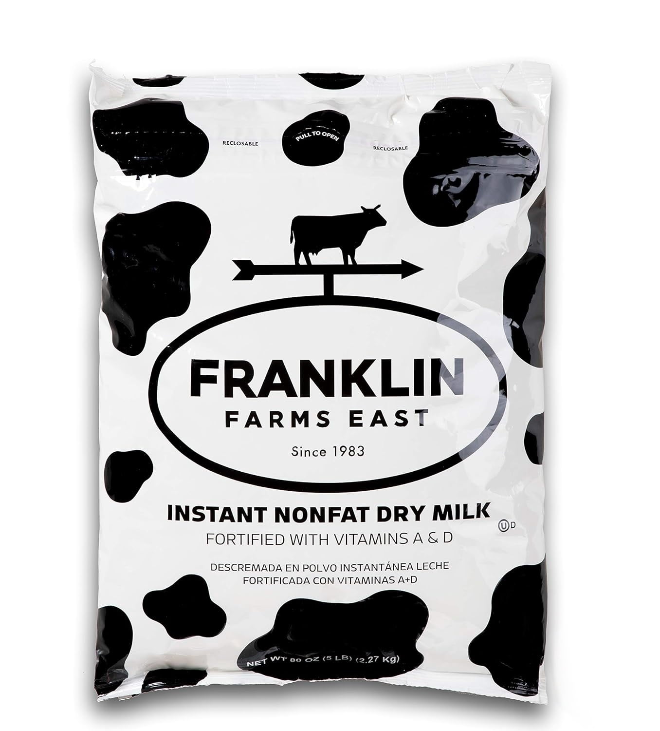 Franklin Farms Premium Nonfat Dry Milk | Kosher | 5 lb Bag