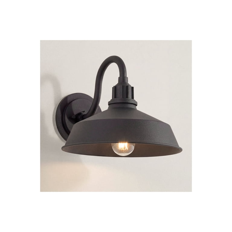 2-Pack Outdoor Wall Light Fixtures – Black Aluminum, Waterproof Porch & Patio Lights With Clear Glass, E26 Base (Bulbs Not Included)