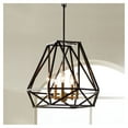 thumbnail image 1 of Franklin Iron Works Hawking Bronze Pendant Chandelier 20" Wide Modern Geometric Cage 5-Light Fixture for Dining Room House Kitchen Island Bedroom Home, 1 of 10