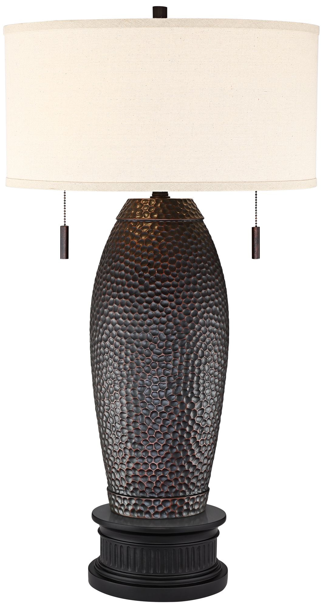 Franklin Iron Works Noah Rustic Farmhouse Table Lamp with Riser 35 1/4