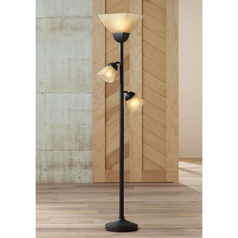 Franklin Iron Works Rustic Farmhouse Mission Torchiere Floor Lamp 71 1 2