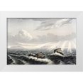 thumbnail image 1 of Franklin, John 24x17 White Modern Wood Framed Museum Art Print Titled - Canoe Broaching To In a Gale of Wind at Sunrise, 1 of 4