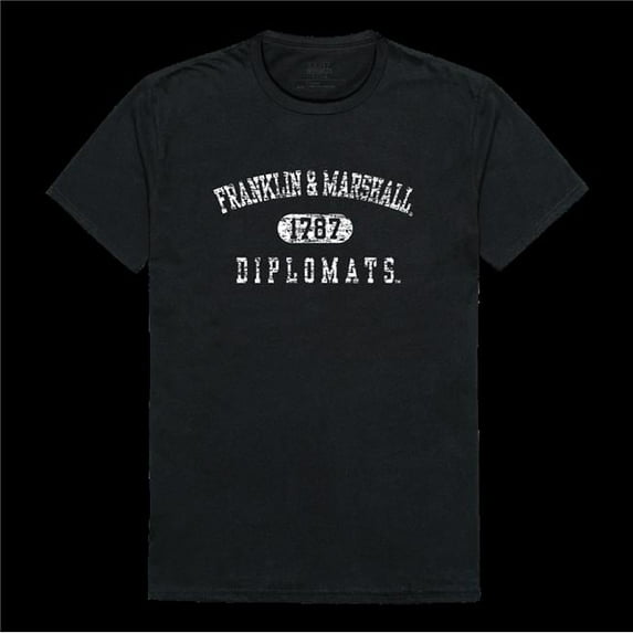 Franklin & Marshall College Diplomats Distressed Arch T-Shirt, Black - Extra Large