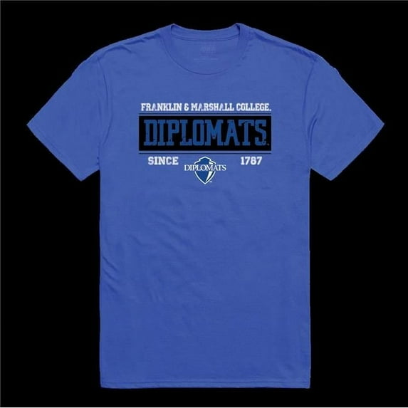 Franklin & Marshall College Diplomats Established T-Shirt, Royal - 2XL