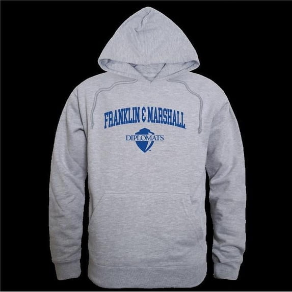 Franklin & Marshall College Diplomats Seal Hoodie, Heather Grey - Extra Large