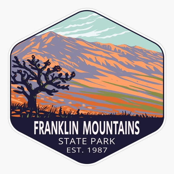 Franklin Mountains Park Travel Vinyl Decal Sticker