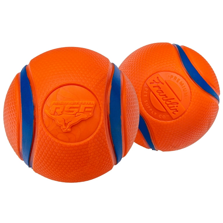 Franklin Pet Supply Glow In the Dark Dog Balls 2 pack the perfect addition to all dogs play time Walmart