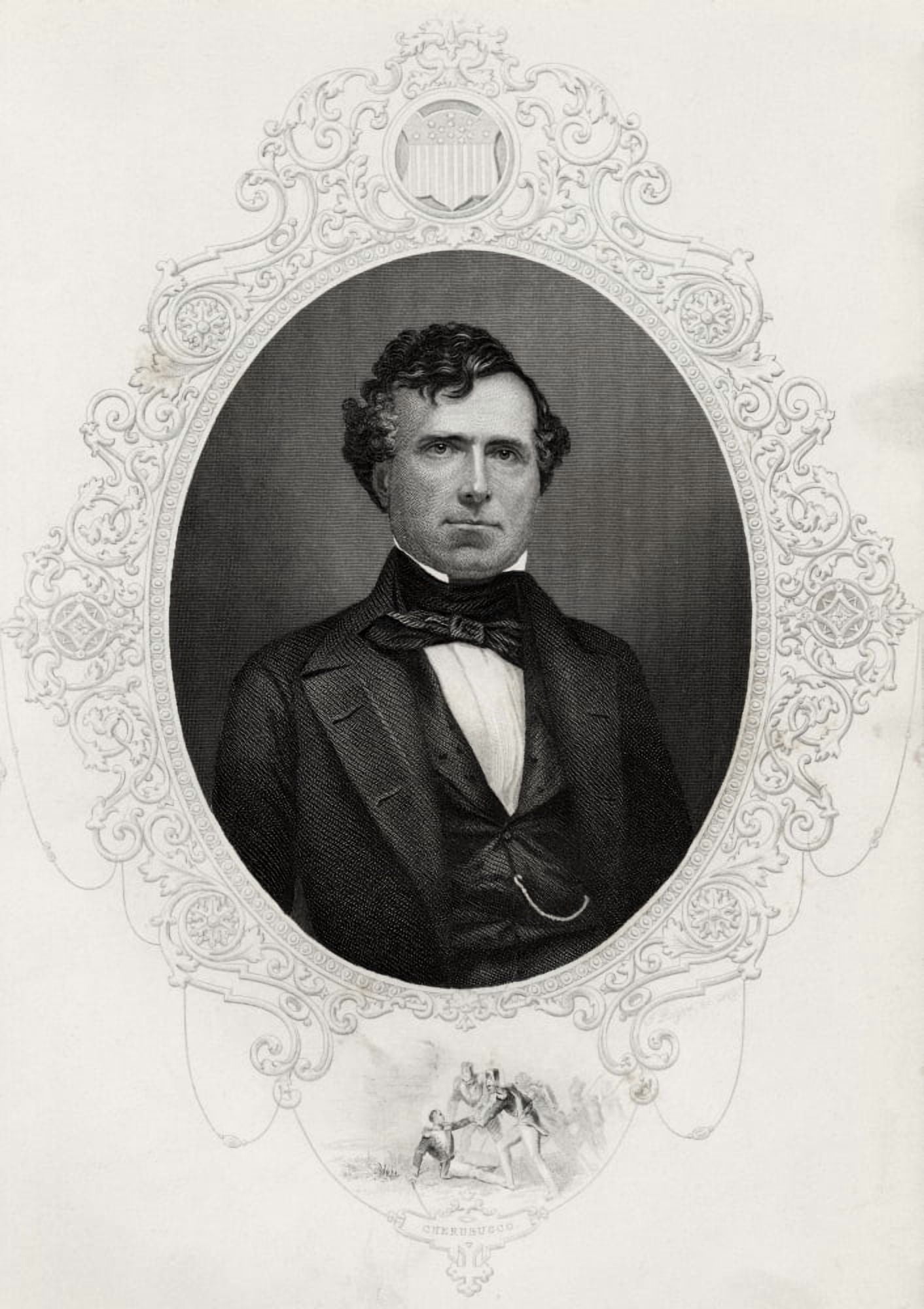 Franklin Pierce 1804-1869 14Th President Of The United States 1853-57 From A 19Th Century Print Engraved By J Rogers Canvas Art - Ken Welsh Design Pics (12 x 17)