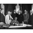 thumbnail image 1 of Franklin Roosevelt Signs The Glass-Steagall Banking Reform Act. June 16 History (36 x 24), 1 of 2