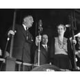 thumbnail image 1 of Franklin Roosevelt Speaking From A Train At Redding History (36 x 24), 1 of 1