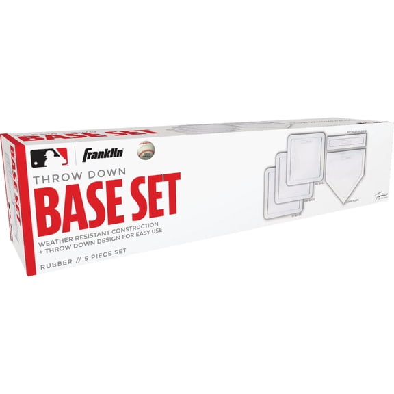 Franklin Sports 1985 MLB Throw Down Rubber Base Set