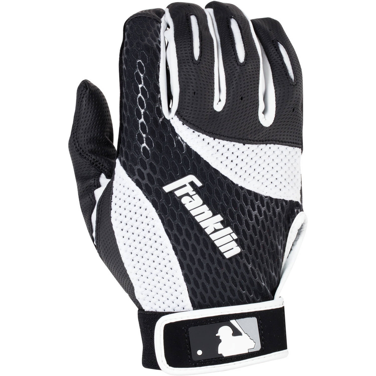 Franklin Sports 2nd-Skinz® Batting Gloves Black/White Adult Small
