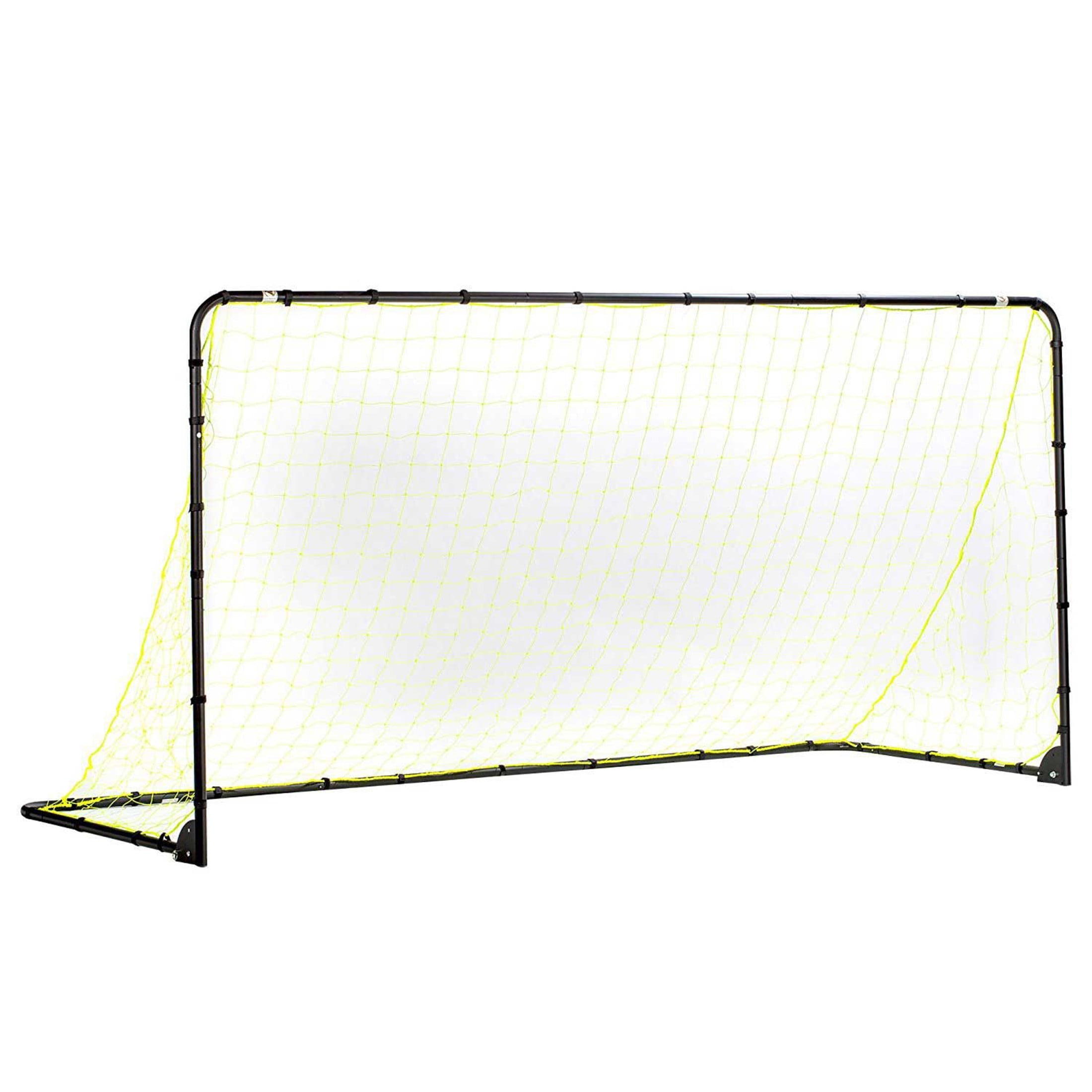Yellow 10' x 5' Alloy Steel Folding Soccer Goal