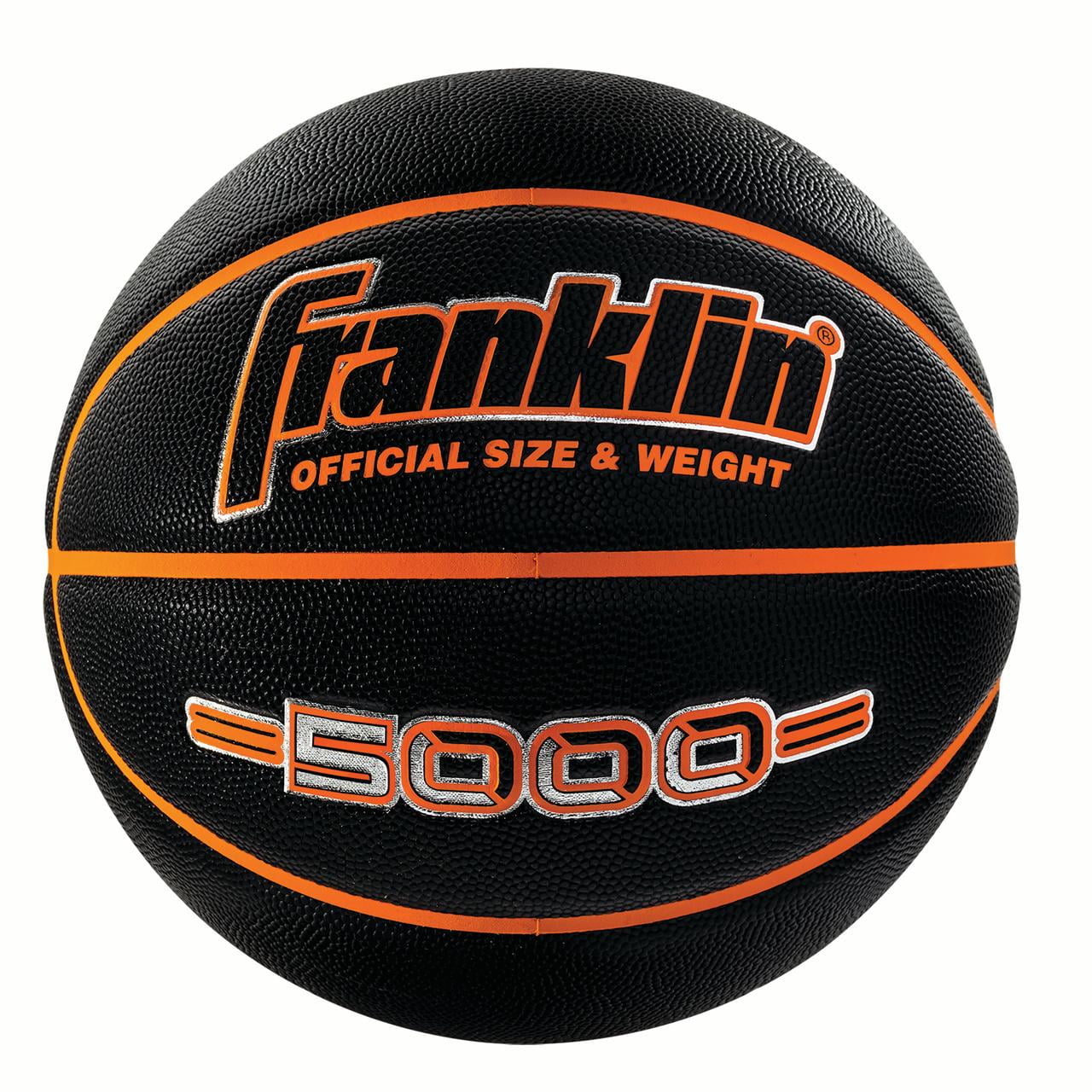Franklin Sports 5000 Official Size 29.5 Basketball - Black/Orange
