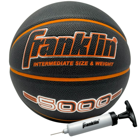 Franklin Sports 5000 Women's Basketball - 28.5" Girls Basketball - Official Indoor Basketball - High School + College Game Ball - Air Pump Included