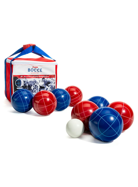 Franklin Sports 52021 8 Ball American Family Bocce Ball Game Set, Red and Blue