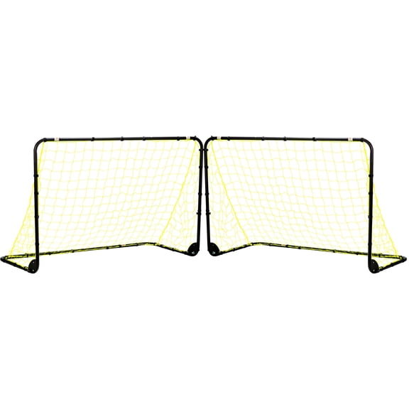 Franklin Sports 6' X 4' Black Folding Goal Value Bundle (Set of 2)