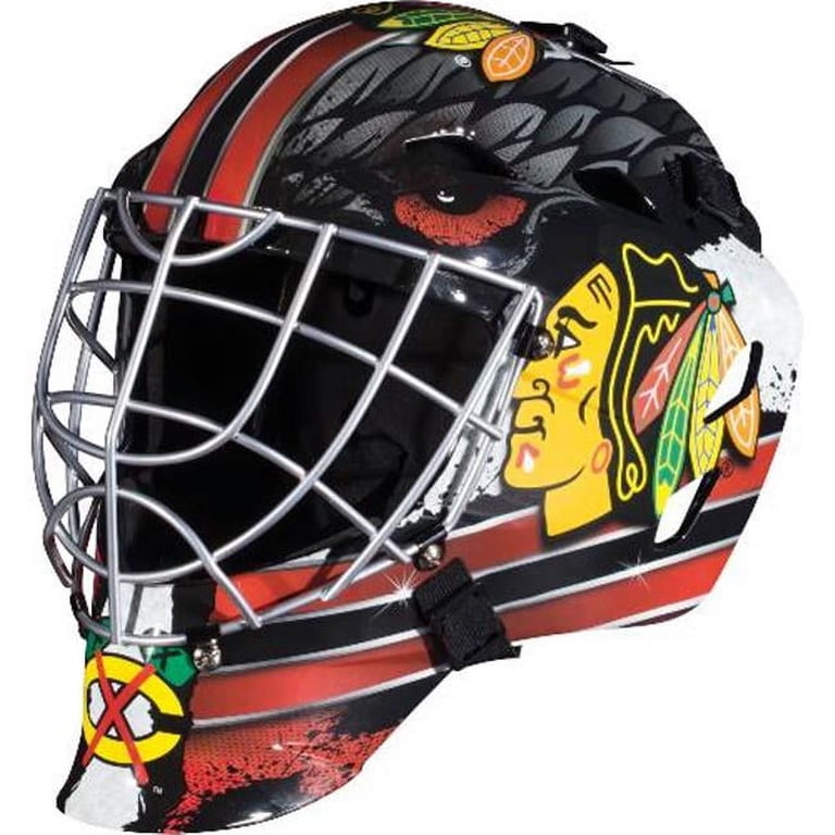 blackhawks football helmet Franklin Sports 74005F01E2 Sports GFM 1500 NHL Chicago Blackhawks Goalie  Face Mask