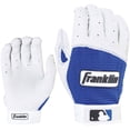 thumbnail image 1 of Franklin Adult Pro Classic MLB Batting Gloves - Pearl/Royal, 1 of 2