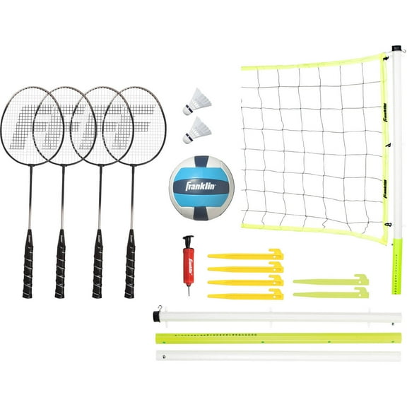 Franklin Sports Advanced Badminton and Volleyball Combo Set