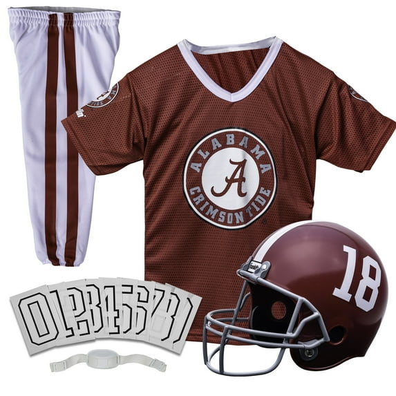 Franklin Sports Alabama Crimson Tide Kids College Football Uniform Set - Youth NCAA Uniform Set - Includes Jersey, Helmet, Pants - Youth Medium