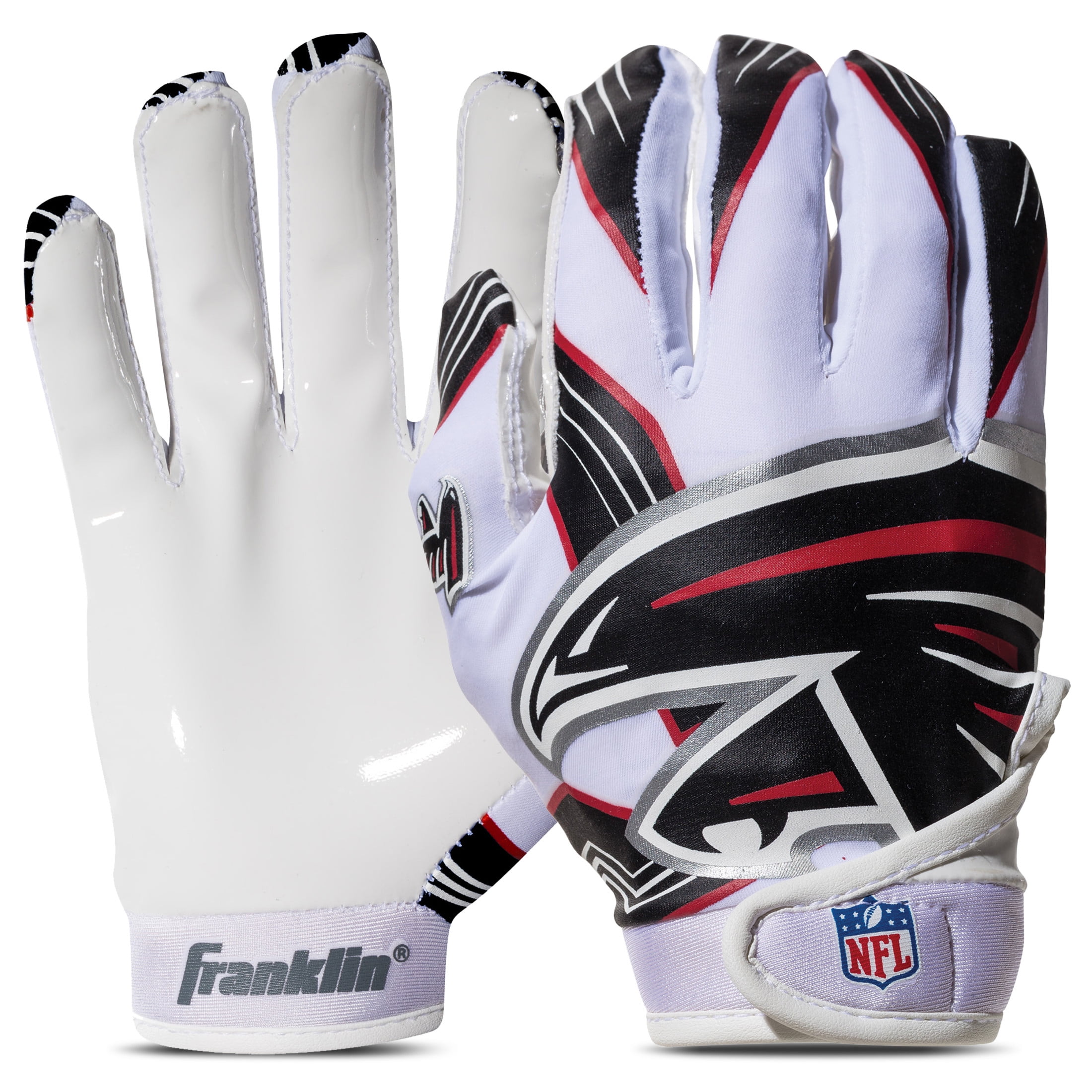 Franklin Sports Atlanta Falcons Youth NFL Football Receiver Gloves - Official NFL Team Logos - Kids Football Gear + Accessories - Youth XS/S Pair