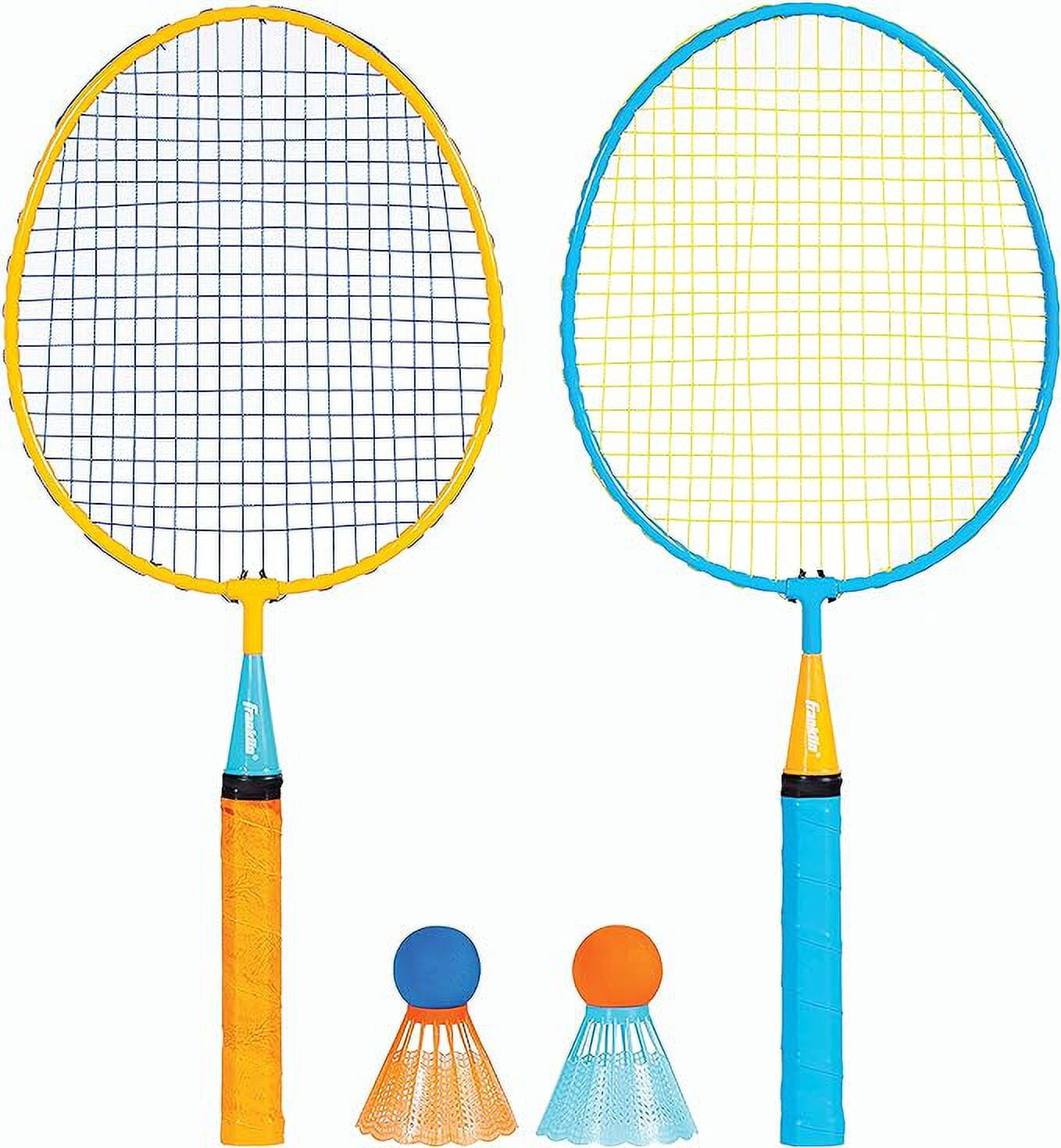 Crown Sporting Goods Vintage Wooden Badminton Set | Classic Outdoor Lawn  Game For Backyard Family Fun | Includes 2 Solid Wood Racquets and Premium